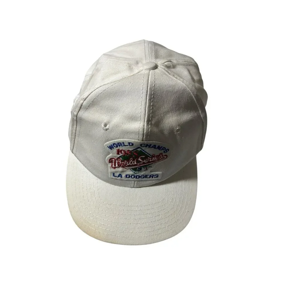 L.A. Dodgers 1988 MLB World Series Champions Snapback Hat White AJD Cap READ